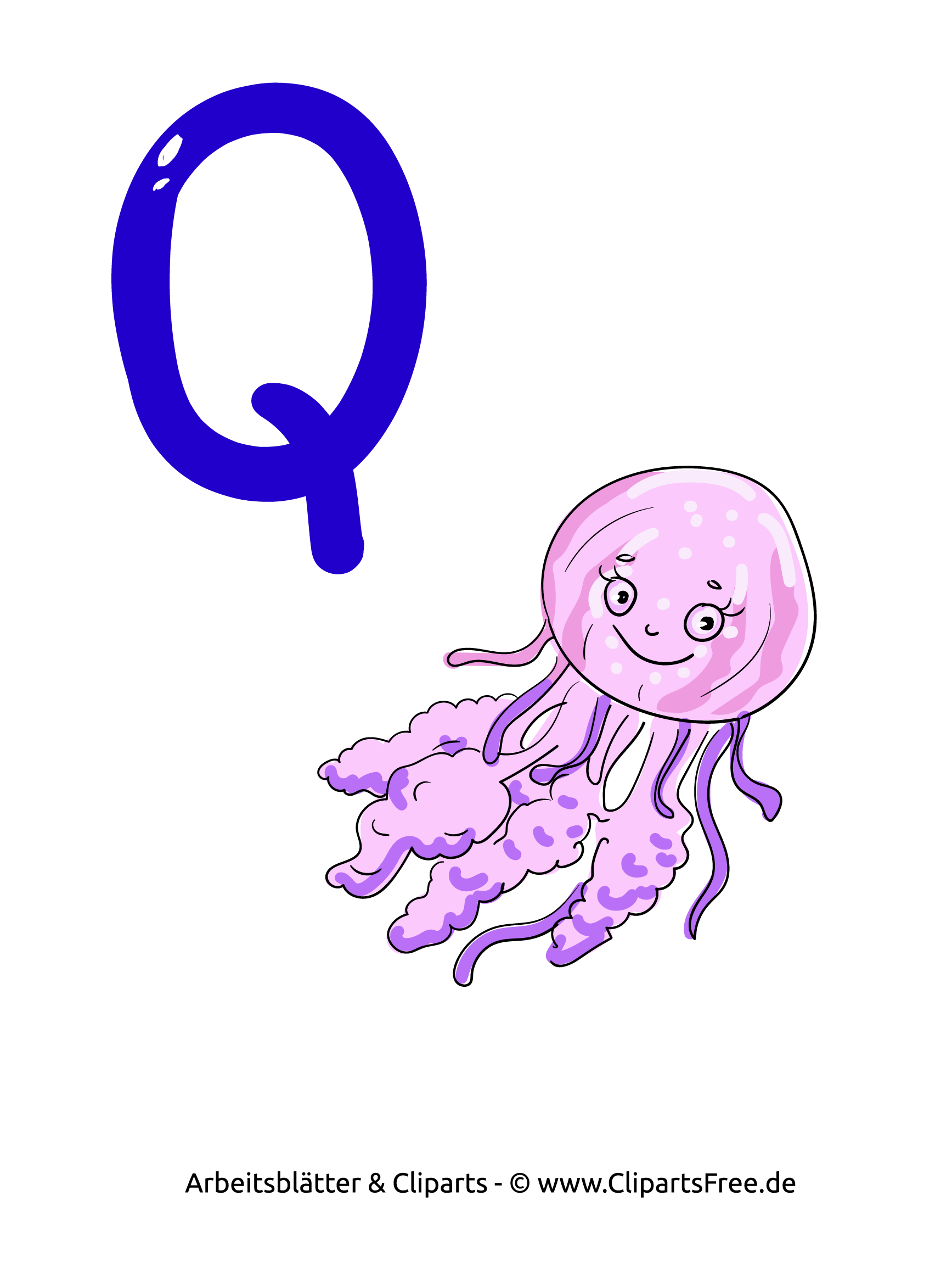 Q - German alphabet for print and painting