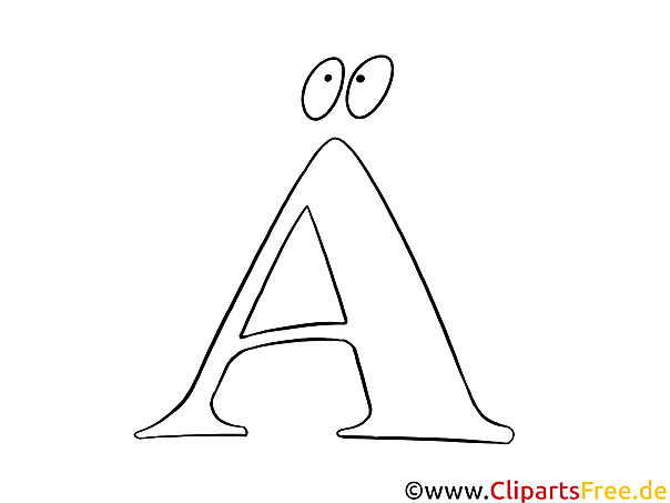 Ä Buchstabenvorlage zum Ausmalen