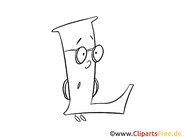 L Buchstaben zum Ausmalen für Erwachsene