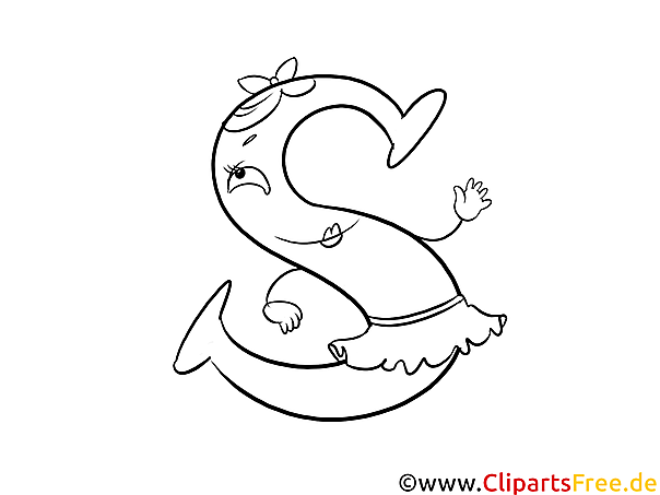 S Ausmalblätter mit Buchstaben zum Ausmalen