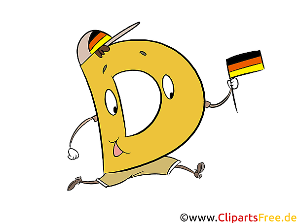 D Alphabet-Vorlage zum Drucken