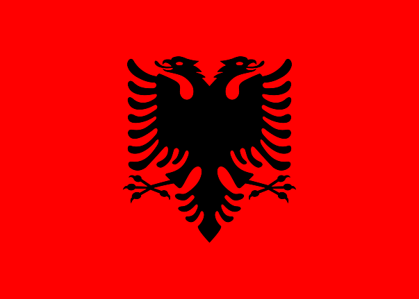 Albanien Flagge Illustration zum Drucken