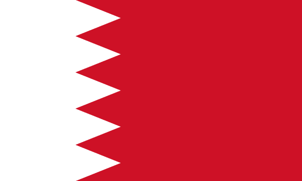 Bahrainische Flagge Vorlage zum Drucken