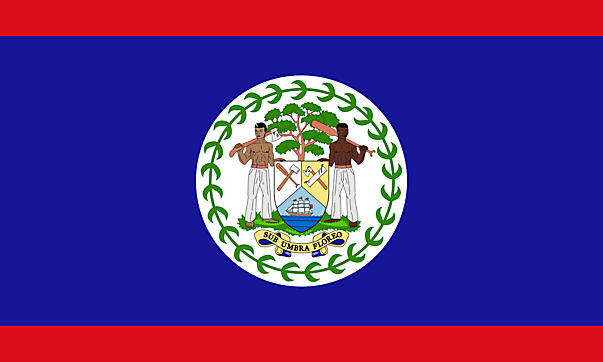 Belize Flagge als Bild zum Drucken