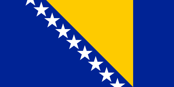 Bosnia und Herzegovina Fahne zum Drucken