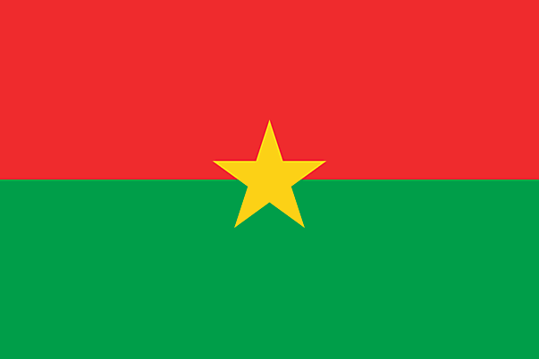 Burkina Fasos Flagge kostenlos
