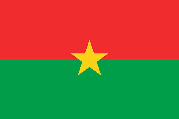 Burkina Fasos Flagge kostenlos