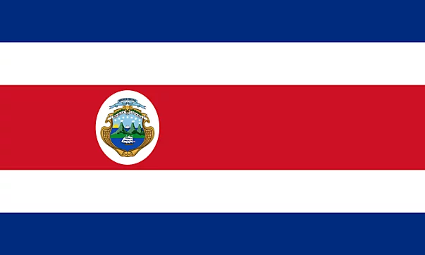 Costa Rica Fahne Bild zum Drucken