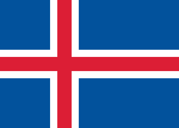 Islandische Fahne Bild zum Drucken