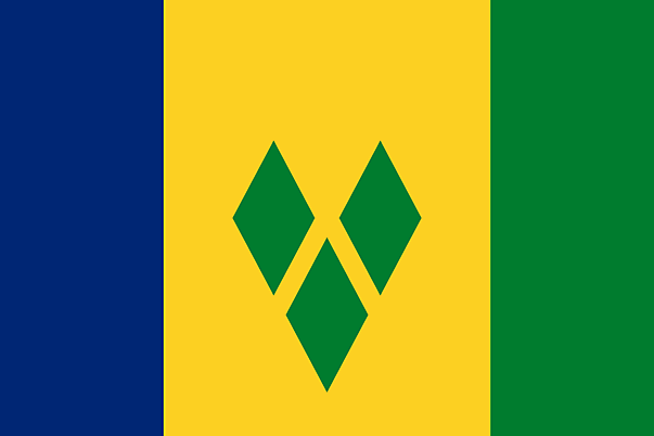 St. Vincent und die Grenadinen Flagge - Fahnen Cliparts