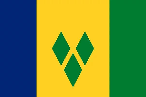St. Vincent und die Grenadinen Flagge - Fahnen Cliparts