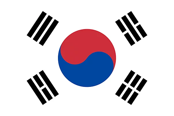 Südkorea Flagge -  Illustration in guter Qualität zum Drucken