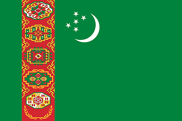 Turkmenistan Flagge zum Drucken