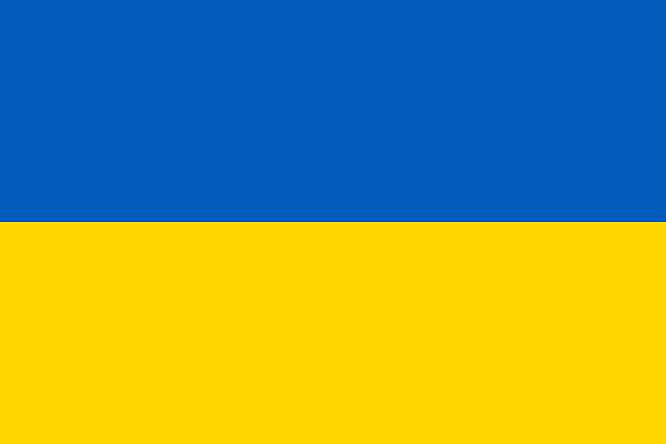 Ukraine Fahne blau gelb Bild