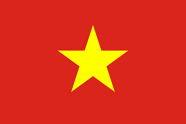 Vietnamesische Flagge in Hochauflösung zum Drucken