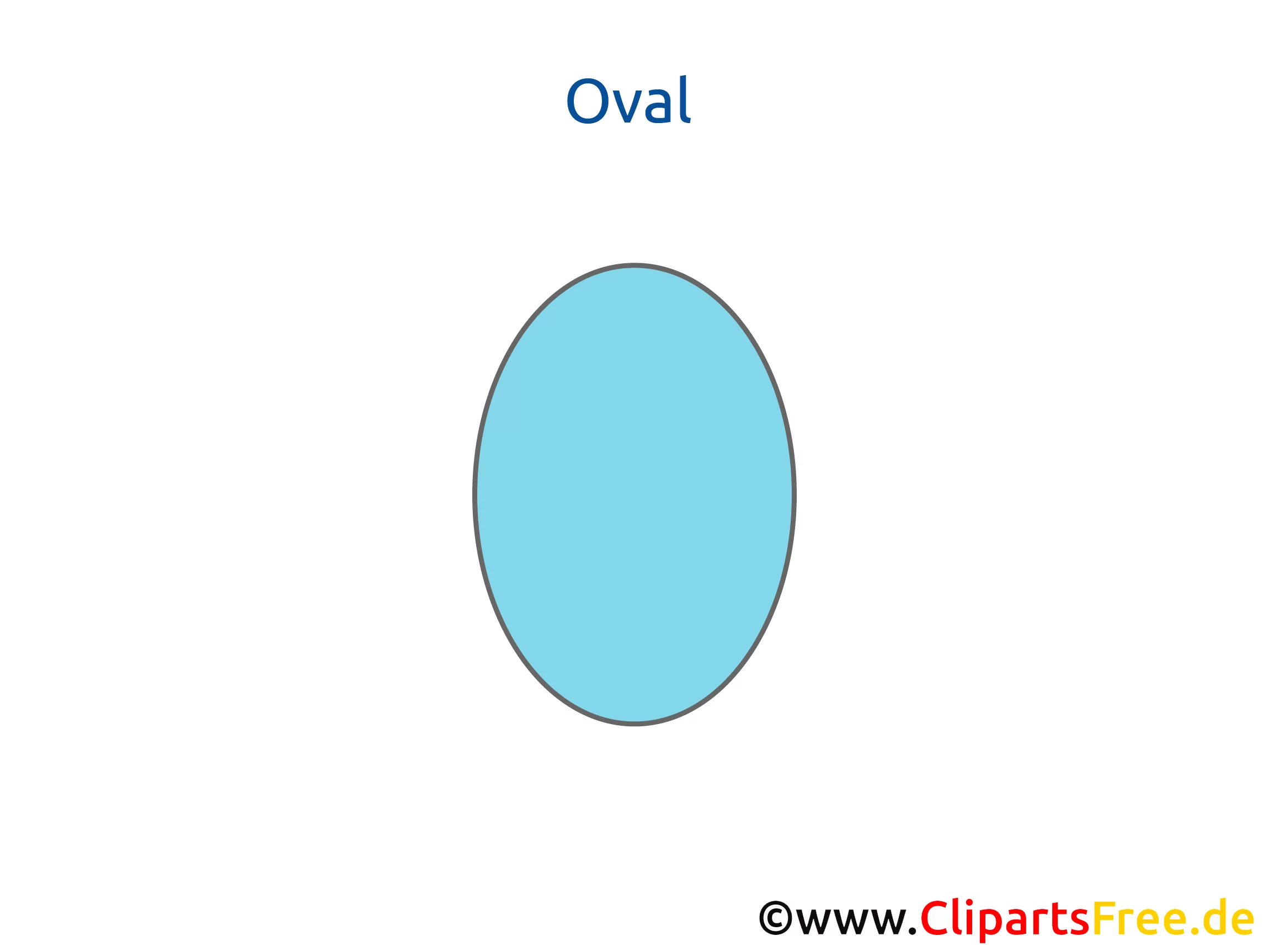 Oval Arbeitsblätter zum Thema Geometrie