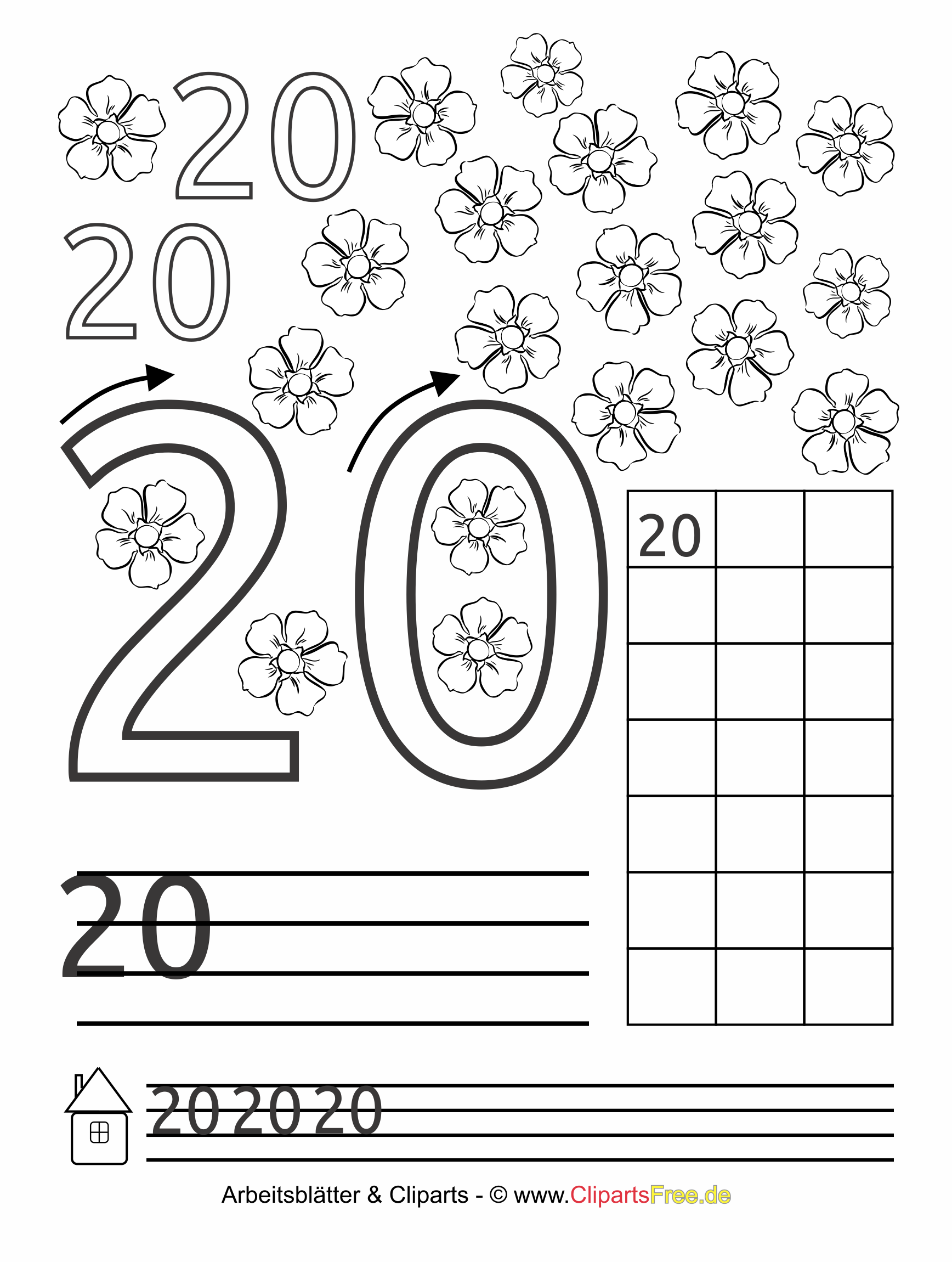 20   Zahlen lernen zählen Übungsblätter ausdrucken
