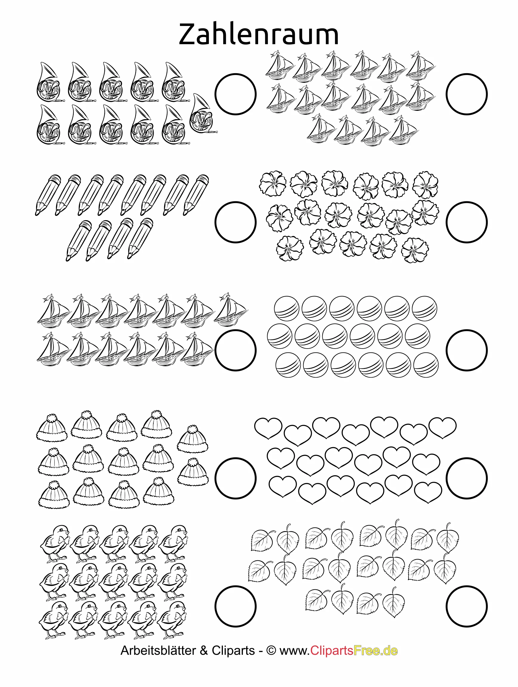 Übungsblätter Mathematik 1. Klasse Volksschule