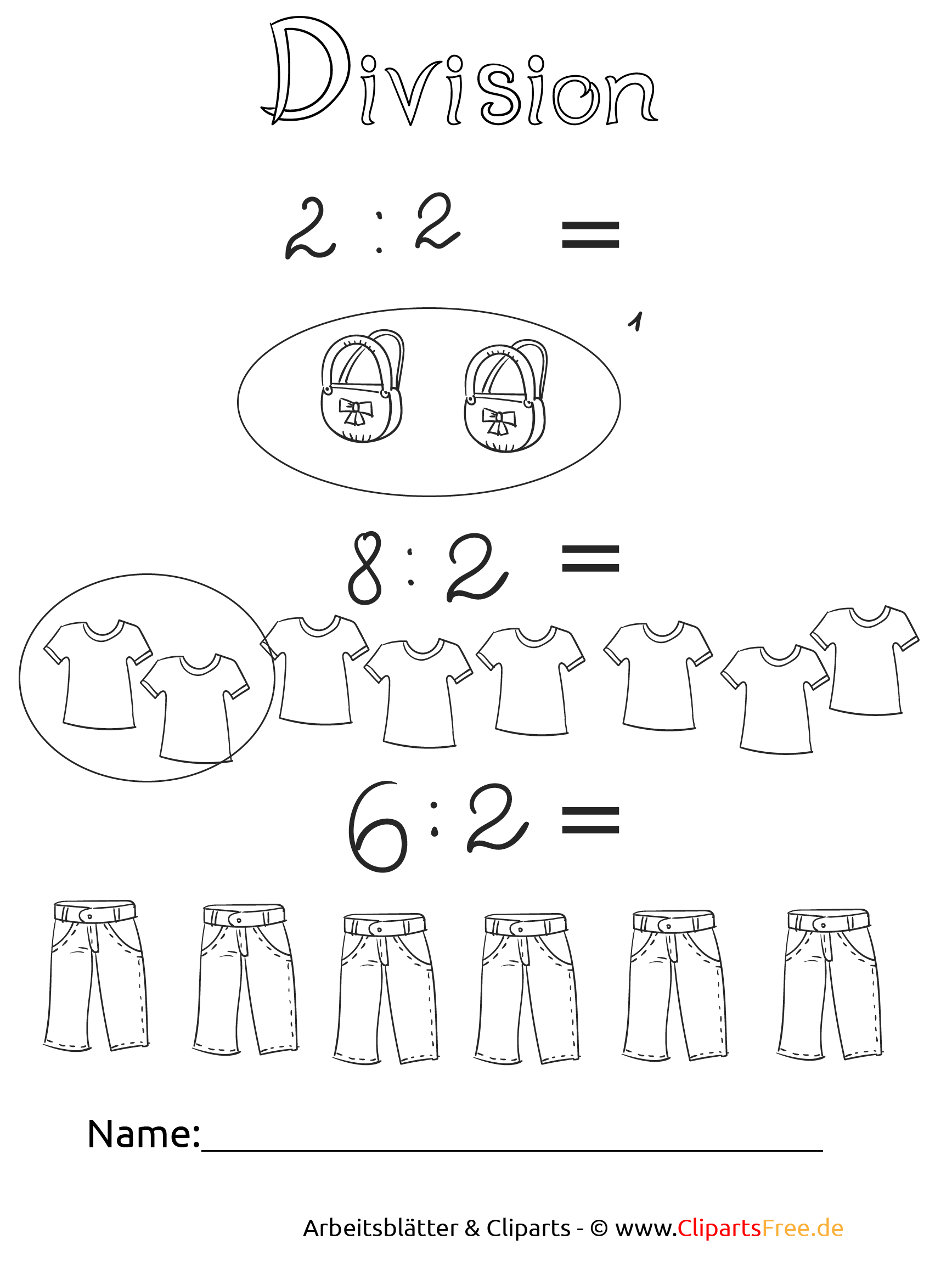 Mathe Unterrichtsmaterial Dividieren zum Drucken Mathe Unterrichtsmaterial Dividieren zum Drucken