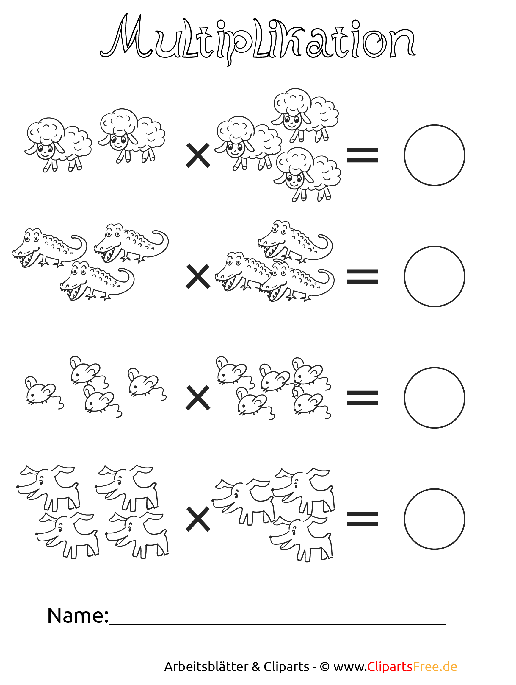 Schriftliche Multiplikation Aufgaben