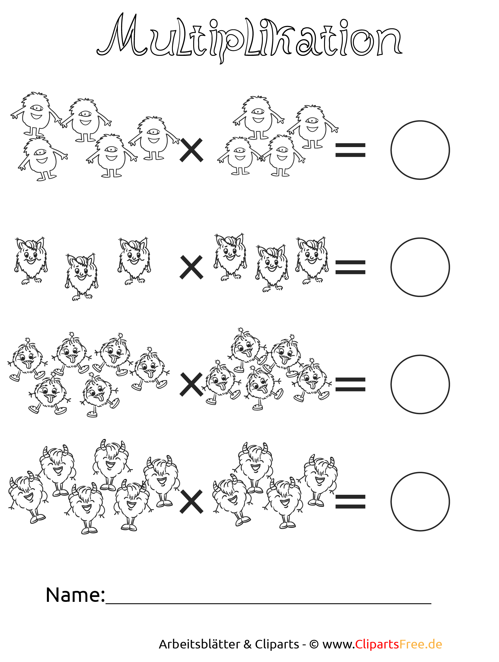 Übungsblätter Grundschule Schriftliche Multiplikation