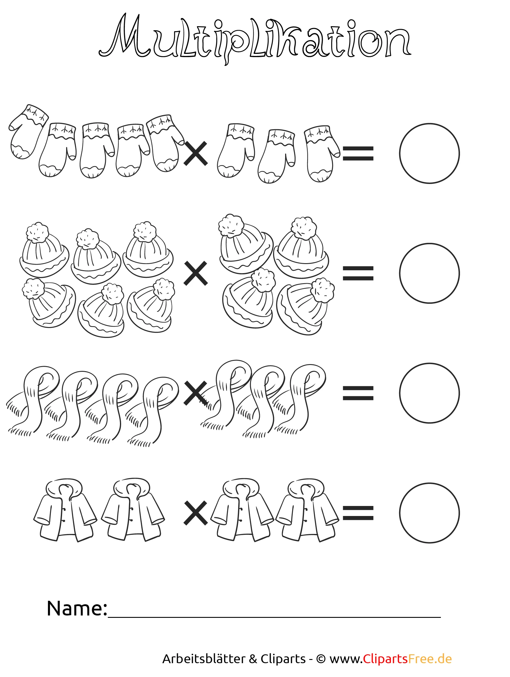Unterrichtsmaterial für Multiplikation ab der 2. Klasse