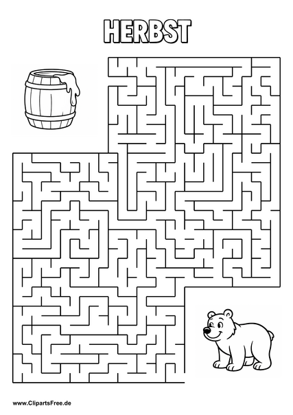 Labyrinth 'Bär auf der Suche nach Honig' download als PDF