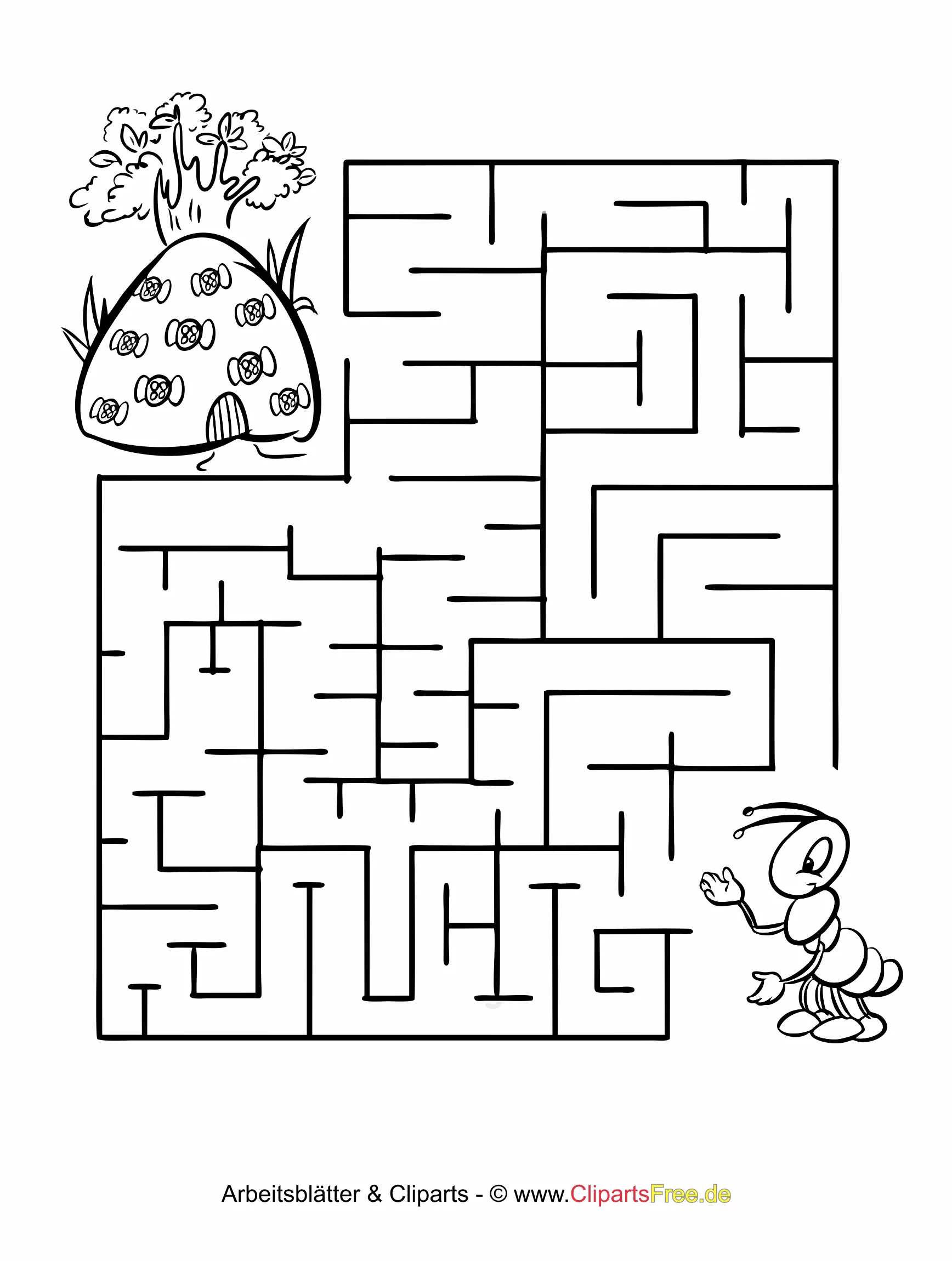 Kostenlos Labyrinth Rätsel für Kinder