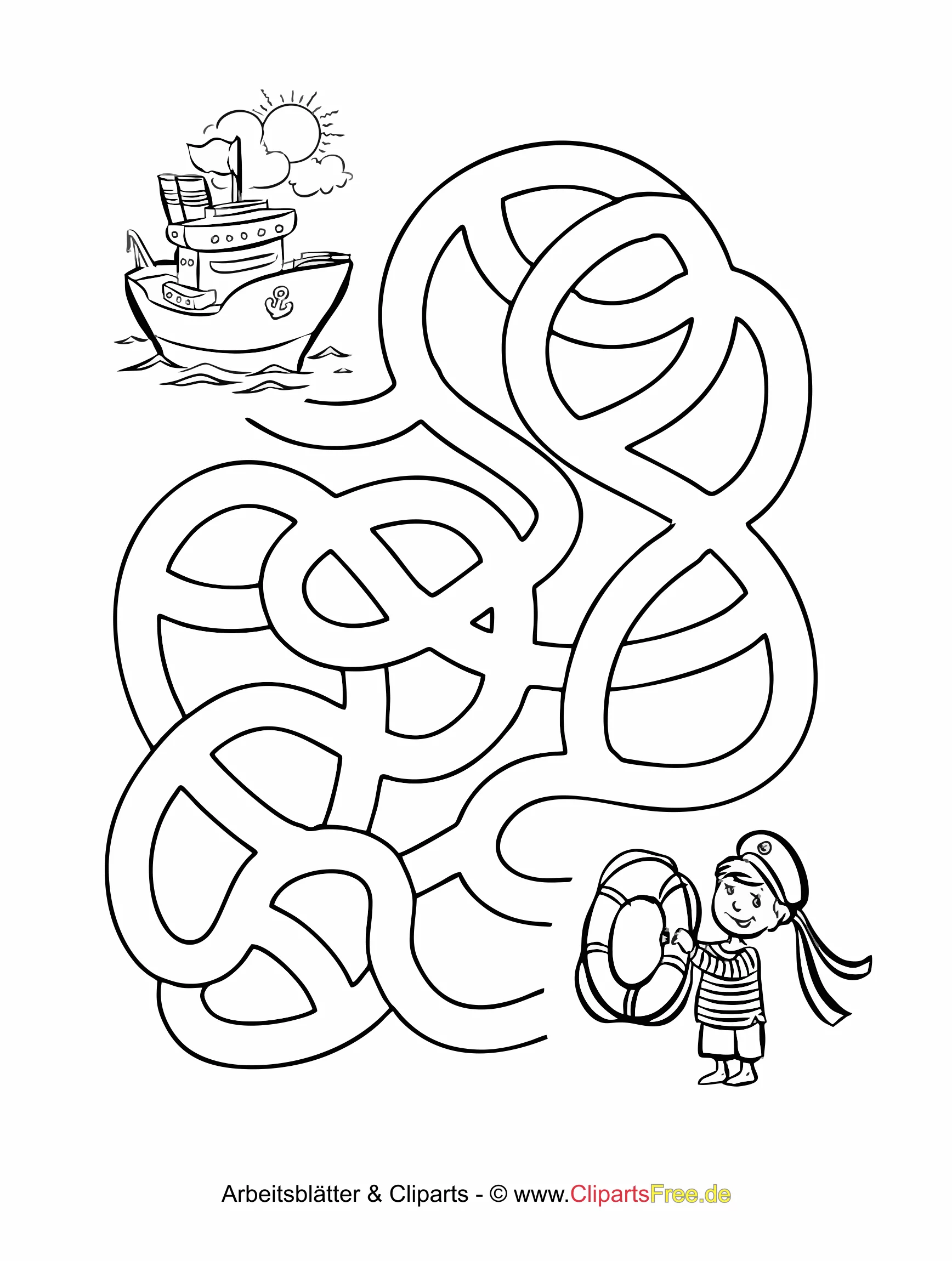 Labyrinth Rätsel zum Ausdrucken