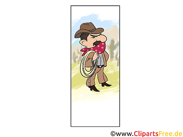 Cowboy Lesezeichen zum Ausdrcken Cowboy Lesezeichen zum Ausdrcken
