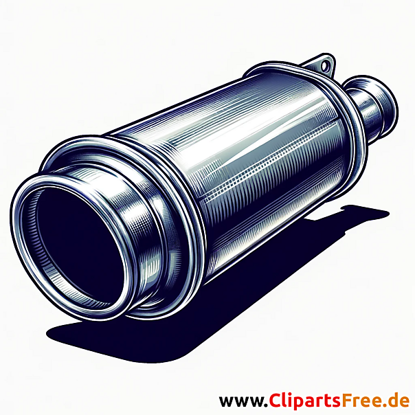 Auspuff Bild, Clipart mit weissem Hintergrund