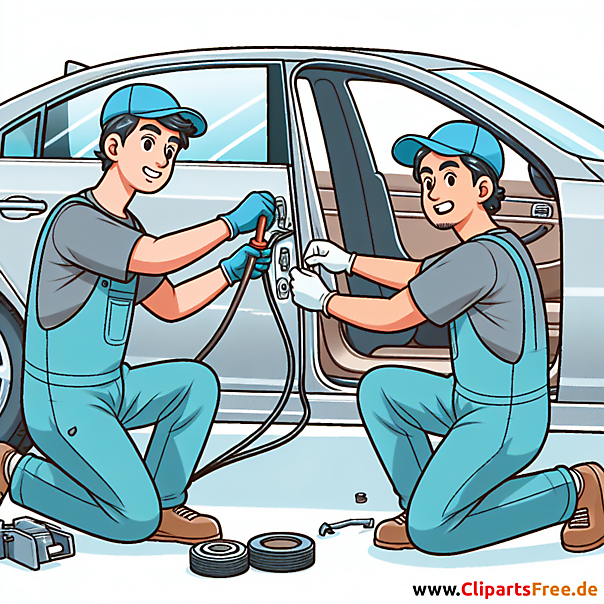 Türdichtung erneuern Clipart zum Thema Kfz-Werkstatt