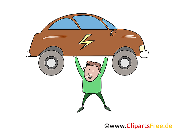 Inhaber eines Elektrowagens Clipart, Bild, Grafik