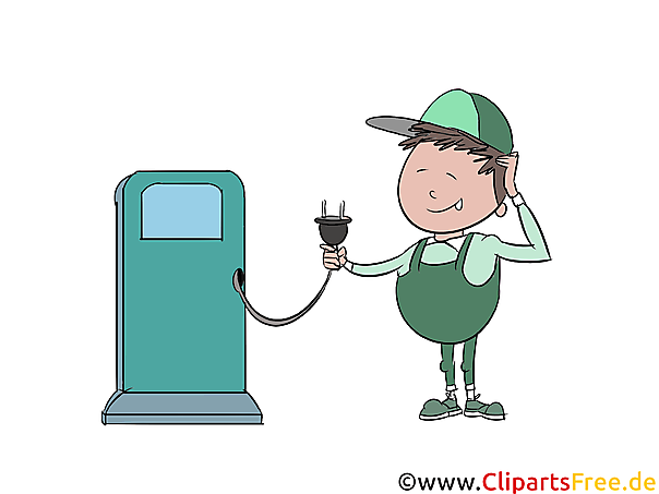 Ladestation für Autos Clipart, Grafik, Bild