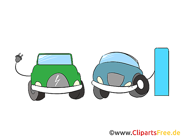 Ladestation für Elektroautos Clipart, Bild, Grafik
