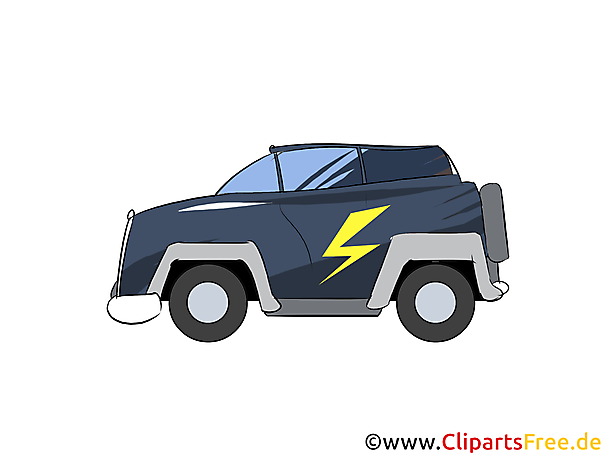 SUV als Elektroauto Clipart, Bild, Grafik