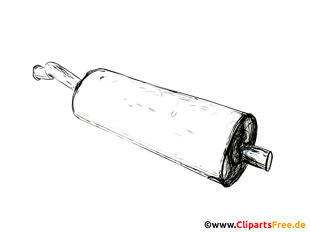 Auspuff Zeichnung - Clip-Art Bilder mit Kfz-Teilen
