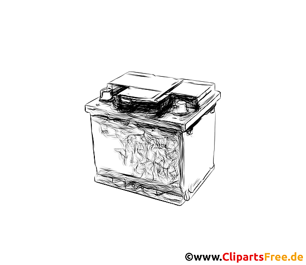 Autobatterie Zeichnung, Clipart, Bild