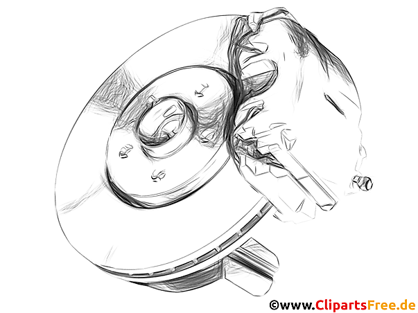 Bremsscheibe mit Bremssattel Bild. Zeichnung, Clipart