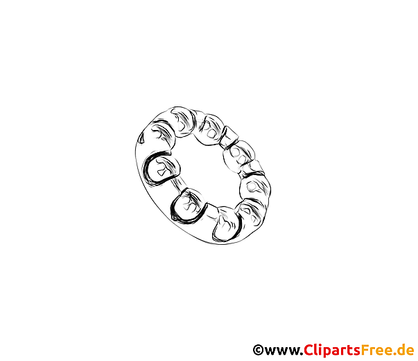 Kugellager Zeichnung mit Bleistift