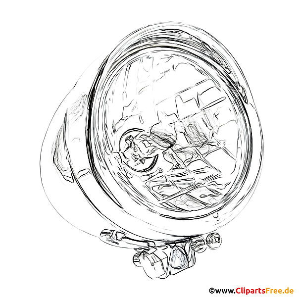 Scheinwerfer Zeichnung - Clip-Art Bilder mit Kfz-Teilen