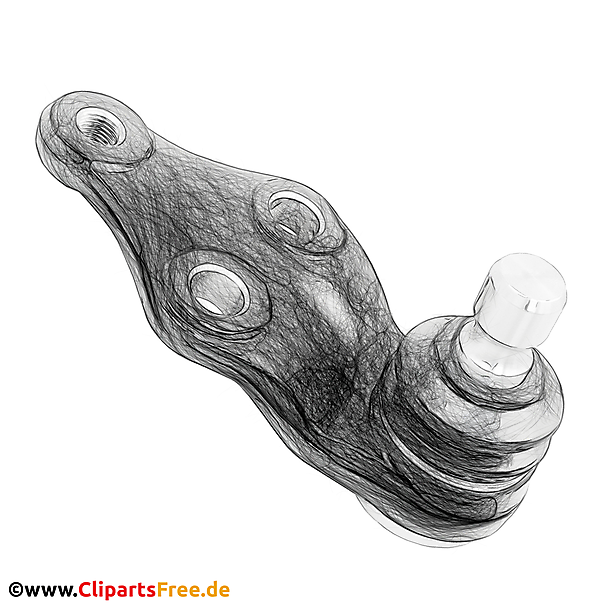 Spurstangenkopf Zeichnung mit Bleistift - Bilder zum Thema Autoteile