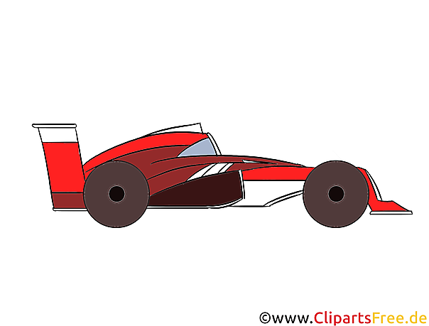 フォーミュラ1レーシングカーのクリップアート イラスト 無料画像