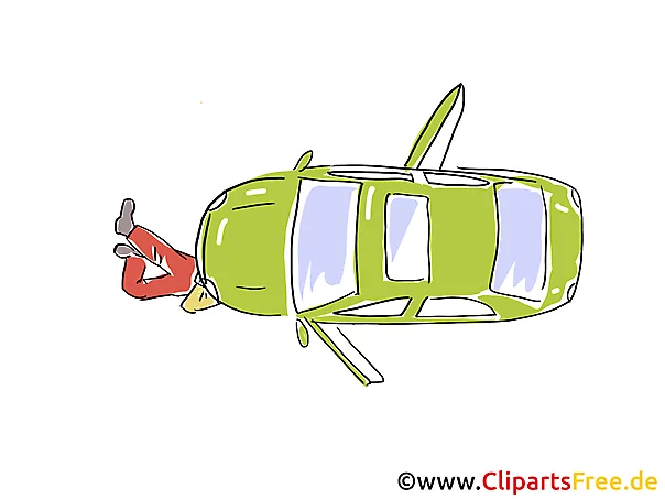 Kfz-Panne, Reparatur Clipart, Bild, Grafik, Cartoon, Illustration gratis