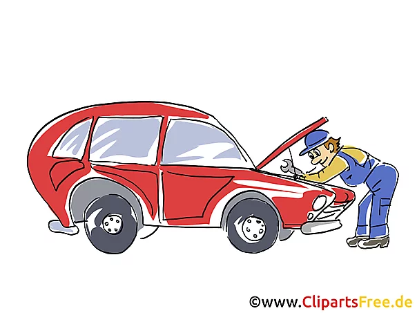 Kfz Werkstatt Clipart, Bild, Grafik, Cartoon, Illustration gratis