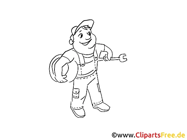 Maintenance man clip art, graphic, pic, cartoon, comic free