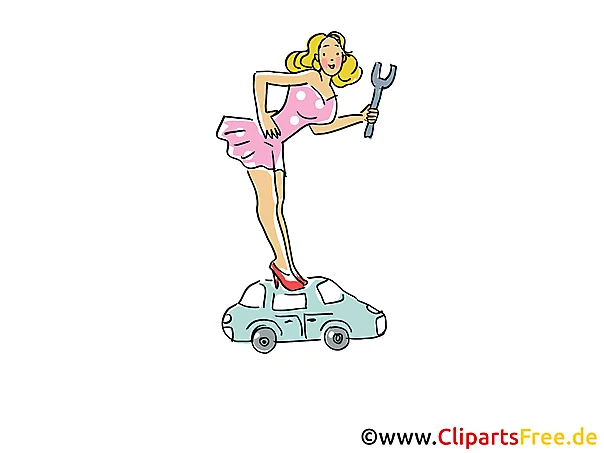 Tuning Girl Clipart, Bild, Grafik, Cartoon, Illustration gratis