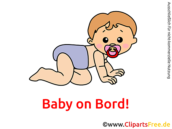 Aufkleber Baby an Bord selbst gestalten mit unseren Cliparts