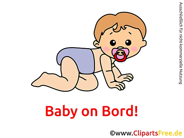 Aufkleber Baby an Bord selbst gestalten mit unseren Cliparts