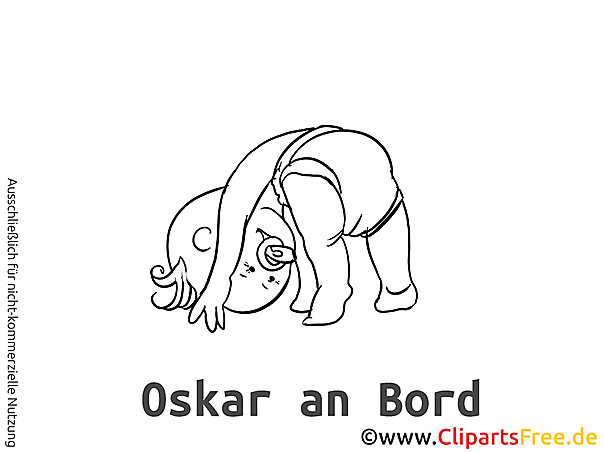 Aufkleber Baby mit unseren Cliparts selber machen